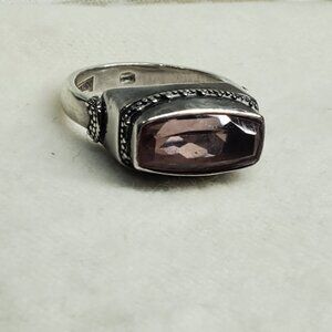 Elegant Silver and Purple Women's Ring